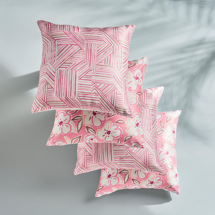 Spinel Set of 4 Printed Cushion Cover - 40x40cm