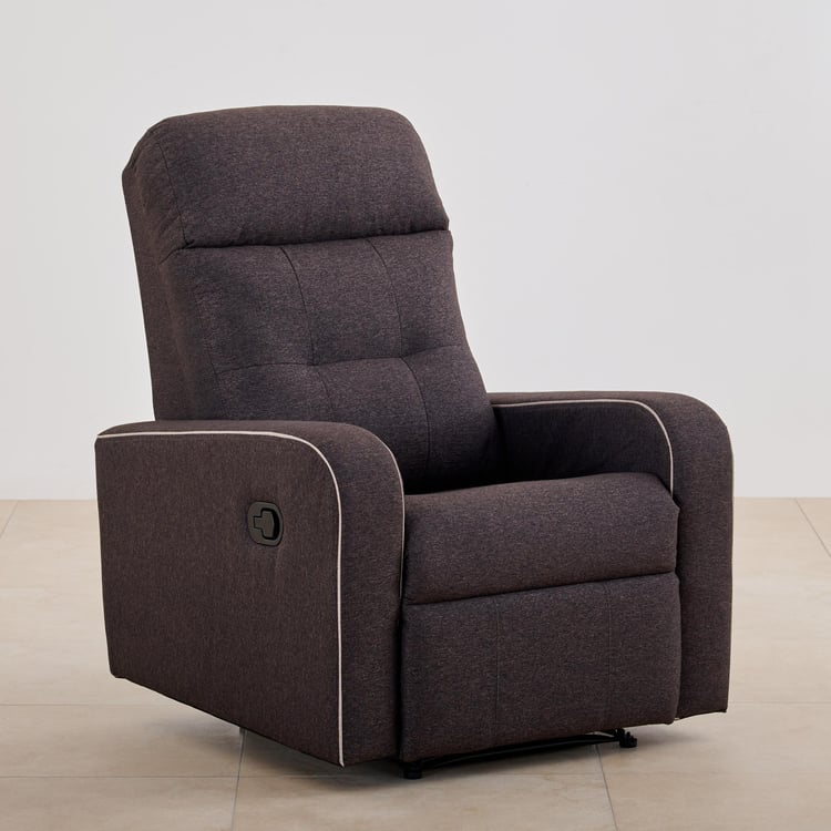 Toledo Fabric 1-Seater Recliner - Brown