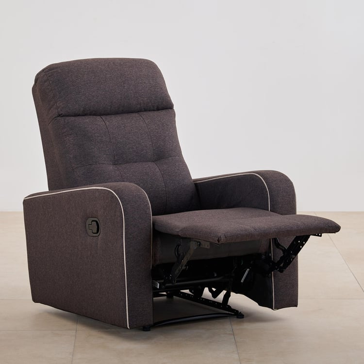 Toledo Fabric 1-Seater Recliner - Brown