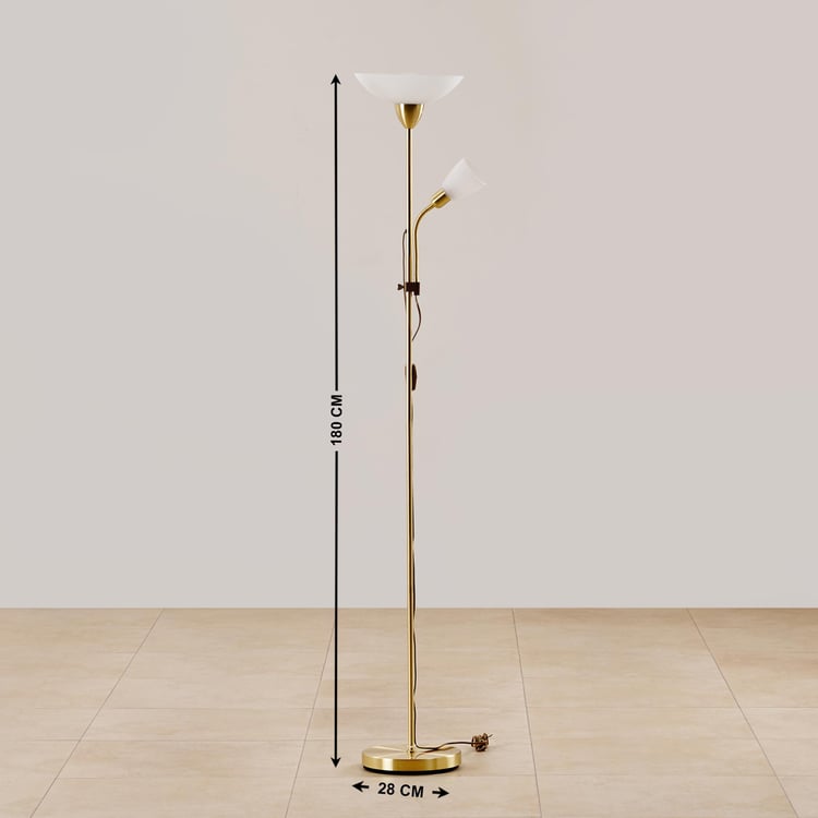 Fluorescence Glint Iron Floor Lamp with Shade