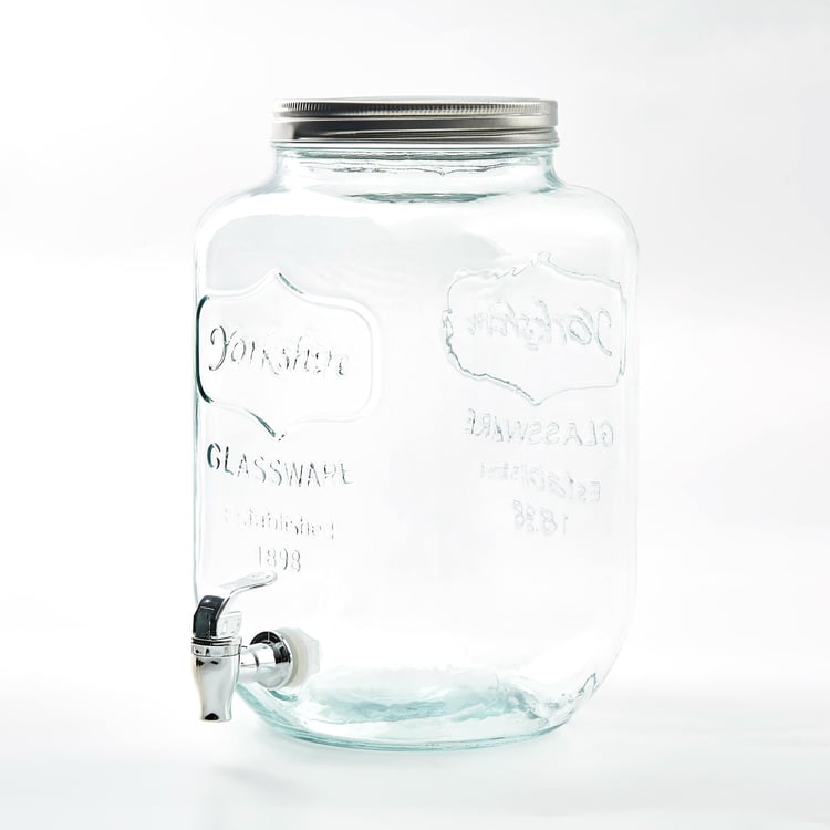 Infinity Cuba Glass Dispenser with Lid - 8L