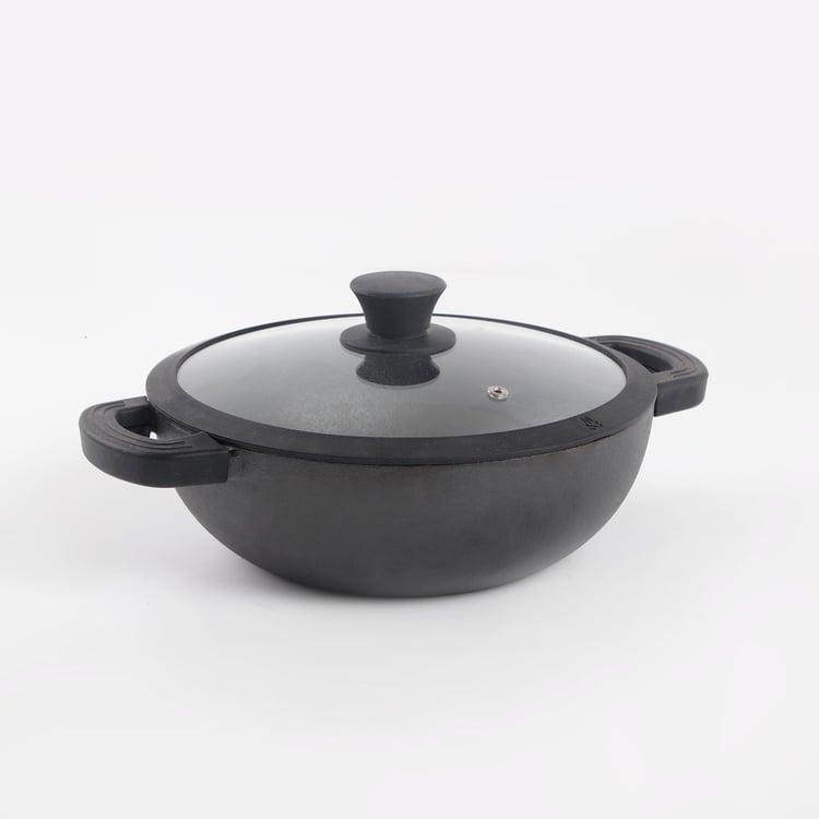 Chef Special Cast Iron Kadhai with Lid - 31cm