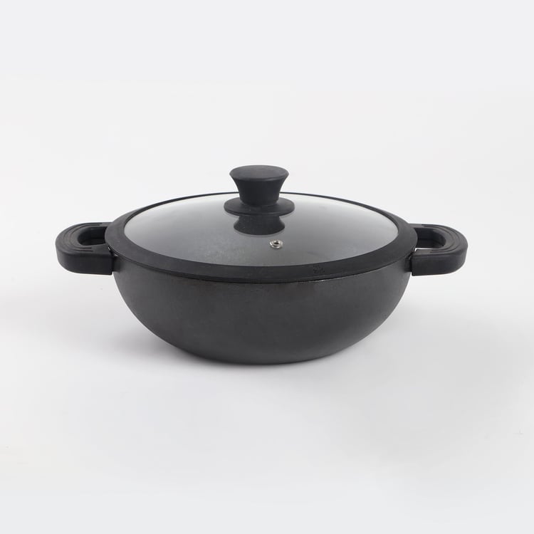 Chef Special Cast Iron Kadhai with Lid - 31cm