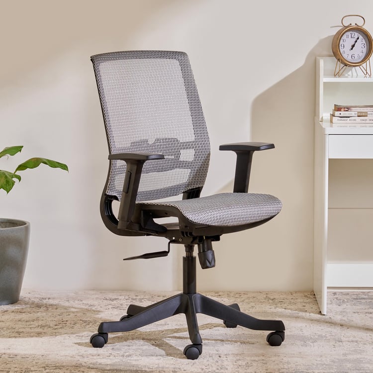 Franklin Mesh Medium Back Office Chair - Grey