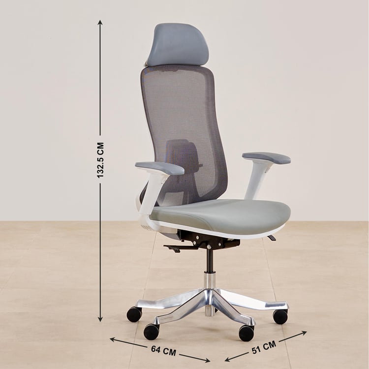 Nikola Mesh High Back Office Chair - Grey