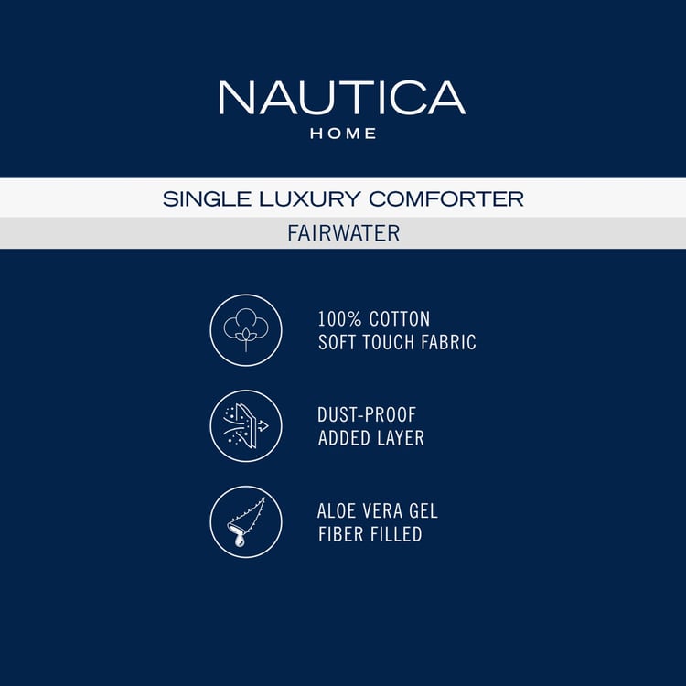 NAUTICA Fairwater Cotton Striped Single Comforter