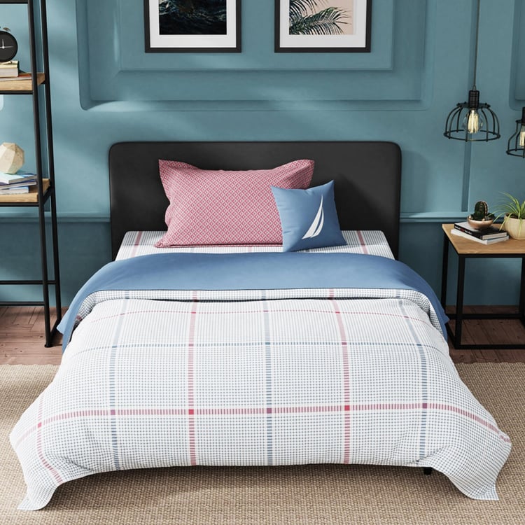 NAUTICA Fairwater Cotton Checked Single Comforter