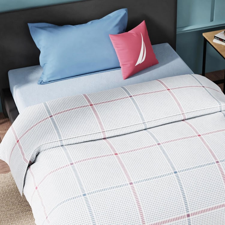 NAUTICA Fairwater Cotton Checked Single Comforter