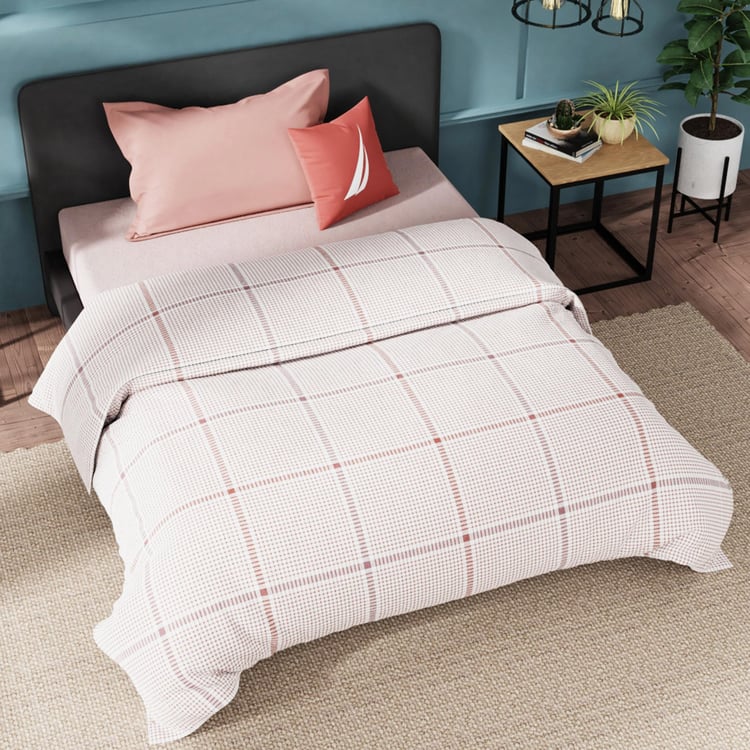 NAUTICA Fairwater Cotton Checked Single Comforter