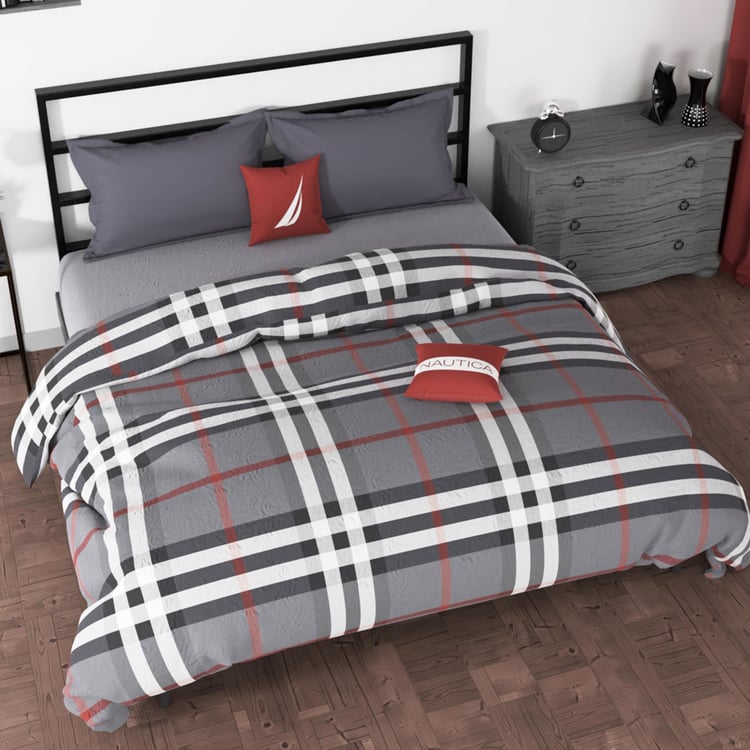 NAUTICA Pacific Coast Cotton Checked Double Comforter