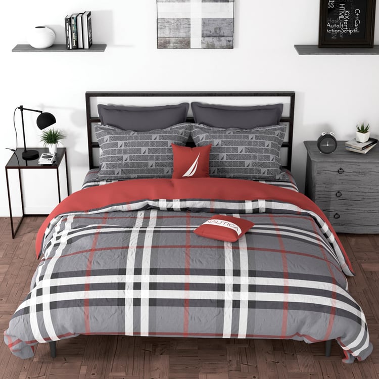 NAUTICA Pacific Coast Cotton Checked Double Comforter