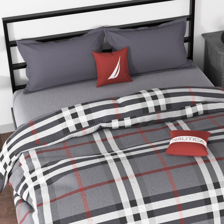 NAUTICA Pacific Coast Cotton Checked Double Comforter