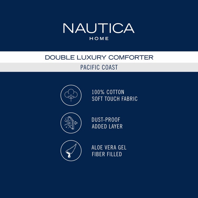 NAUTICA Pacific Coast Cotton Checked Double Comforter