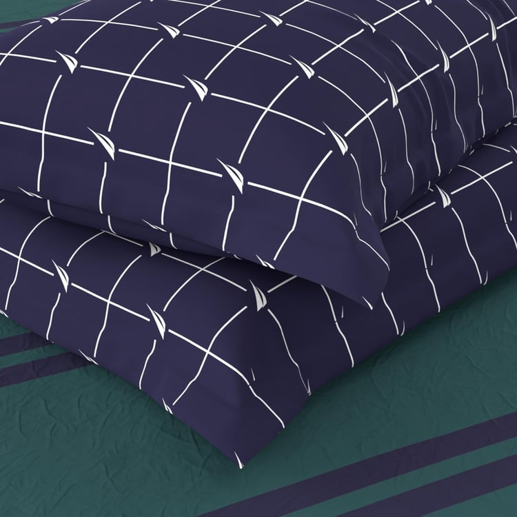 NAUTICA Pacific Coast Cotton 160TC Striped 3Pcs King Fitted Bedsheet Set