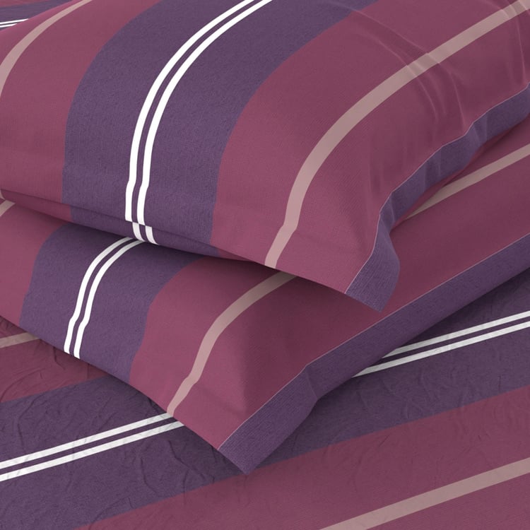 NAUTICA Hampton Cotton 210TC Striped 3Pcs King Bedsheet Set