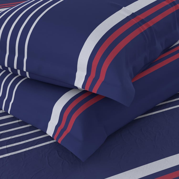 NAUTICA Hampton Cotton 210TC Striped 3Pcs King Bedsheet Set