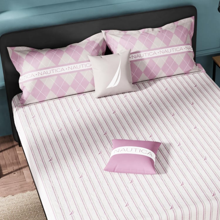 NAUTICA Fairwater Cotton 160TC Striped 3Pcs King Bedsheet Set