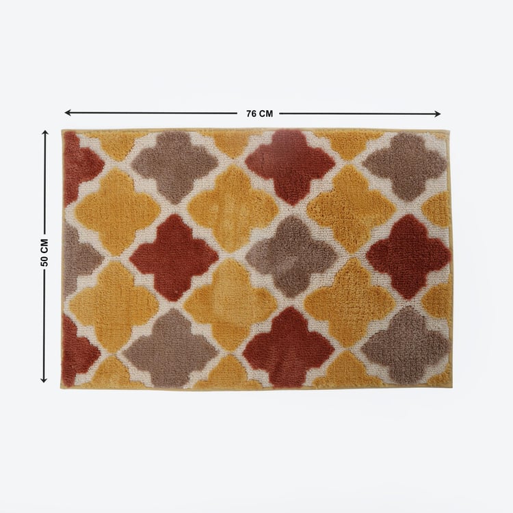 Nova Dastkari Printed Anti-Slip Bath Mat - 76X50cm