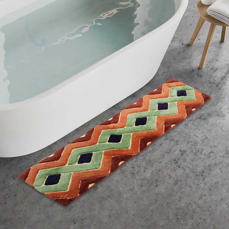 Nova Roman Empire Geometric Anti-Slip Bath Runner - 130x50cm