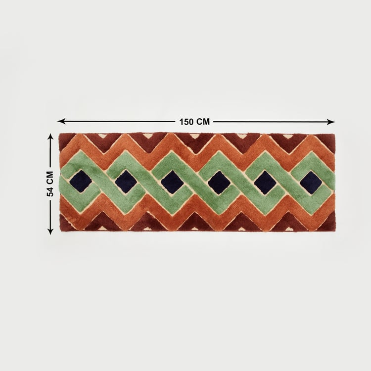 Nova Roman Empire Geometric Anti-Slip Bath Runner - 130x50cm