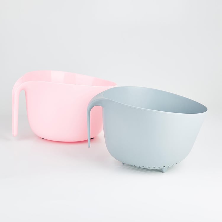 Colour Refresh Polypropylene Colander with Mixing Bowl