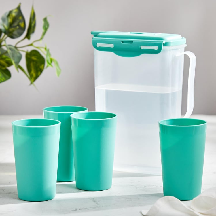 Atlantis 5Pcs Polypropylene Fridge Jug and Tumbler Set