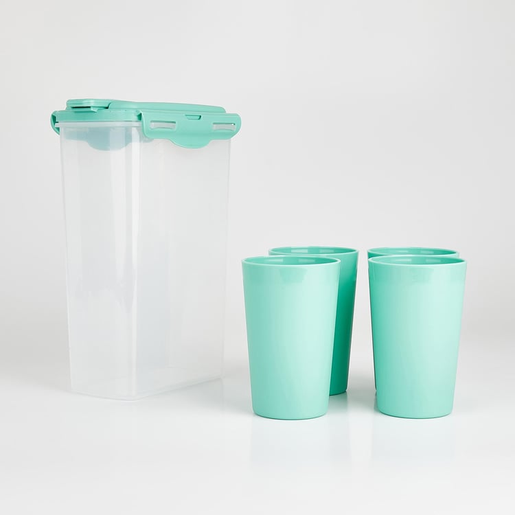 Atlantis 5Pcs Polypropylene Fridge Jug and Tumbler Set