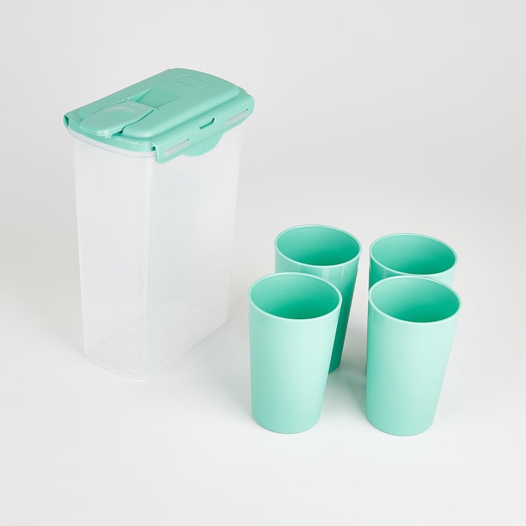 Atlantis 5Pcs Polypropylene Fridge Jug and Tumbler Set