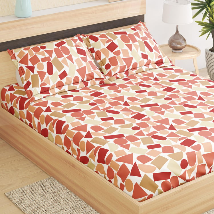 Pacific Juniper Geometric Printed 3Pcs Queen Bedsheet Set