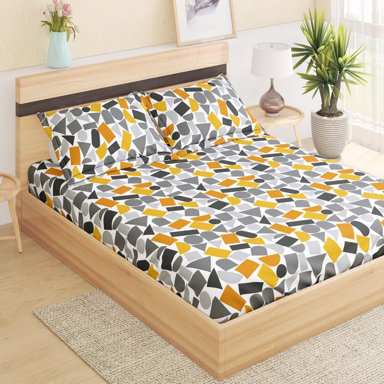 Pacific Juniper Geometric Printed 3Pcs Queen Bedsheet Set