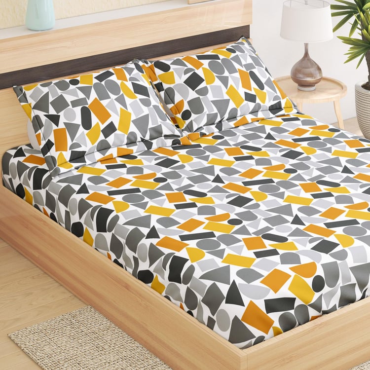 Pacific Juniper Geometric Printed 3Pcs Queen Bedsheet Set