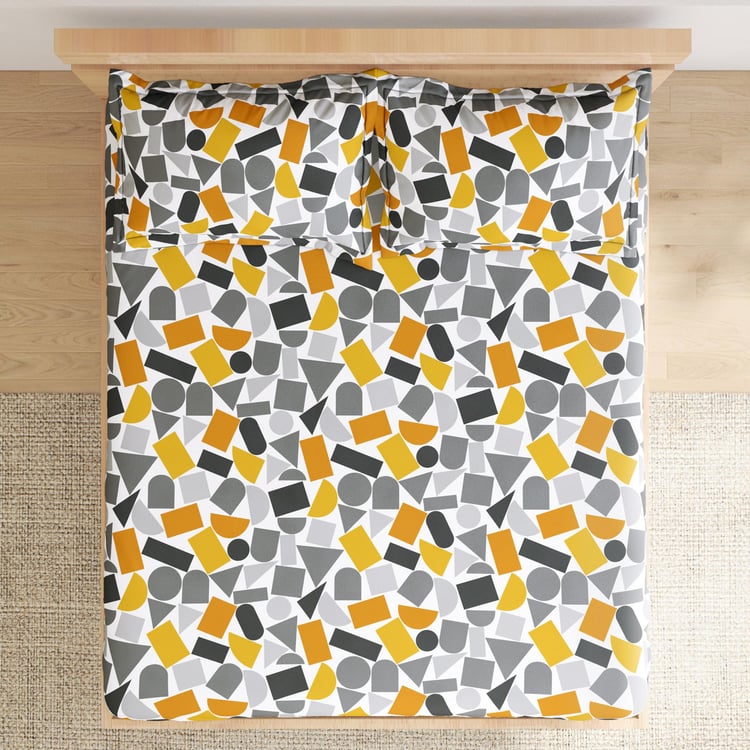 Pacific Juniper Geometric Printed 3Pcs Queen Bedsheet Set