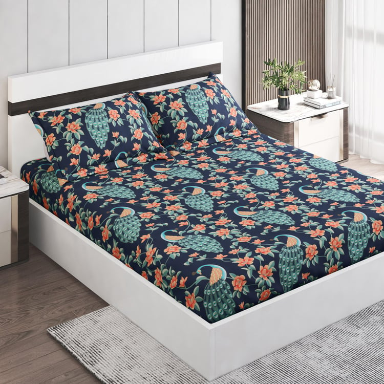 Pacific Juniper Printed 3Pcs Queen Bedsheet Set