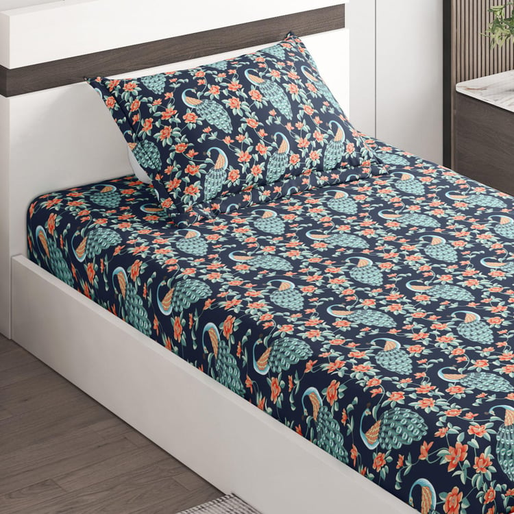 Pacific Juniper Microfibre Printed 2Pcs Single Bedsheet Set