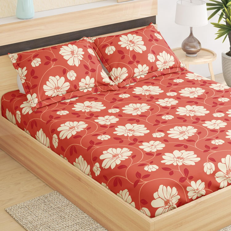 Pacific Juniper Floral Printed 3Pcs Queen Bedsheet Set