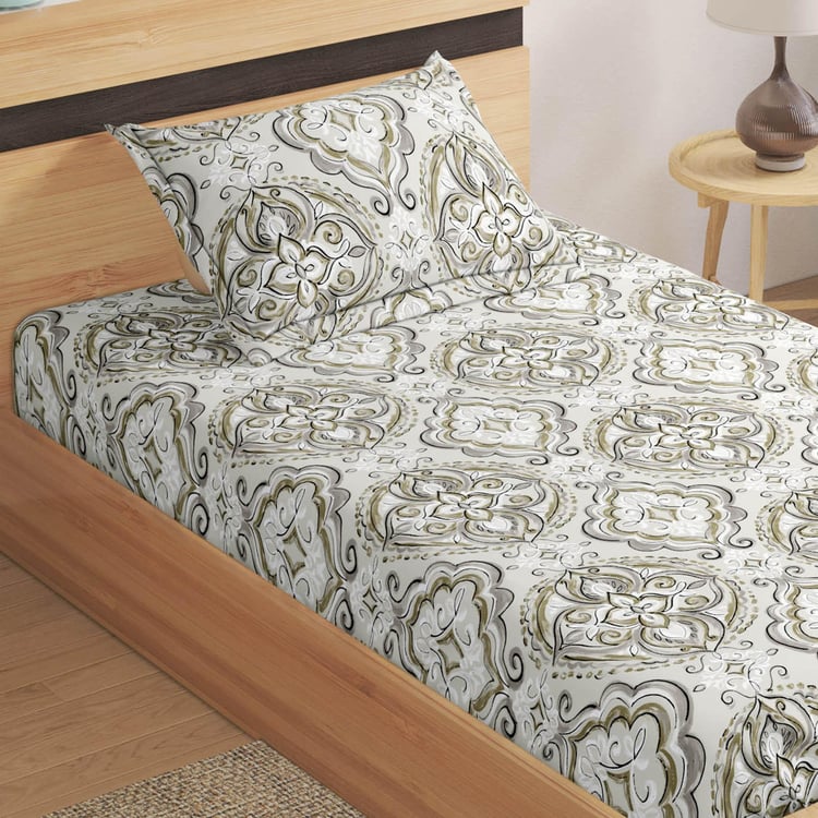 Pacific Juniper Microfibre Printed 2Pcs Single Bedsheet Set