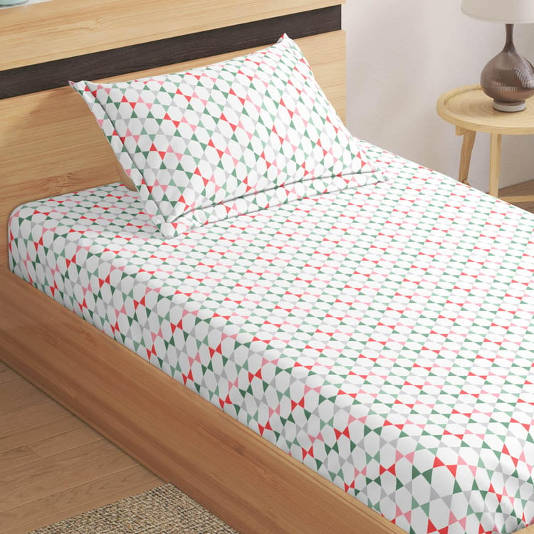 Pacific Juniper Microfibre Printed 2Pcs Single Bedsheet Set