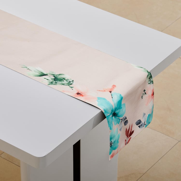 Hello Spring Floral Print Table Runner