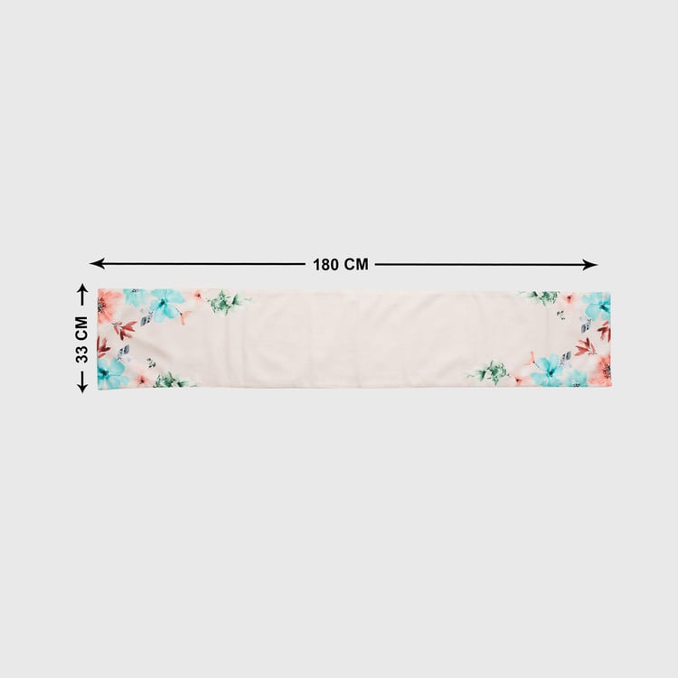 Hello Spring Floral Print Table Runner