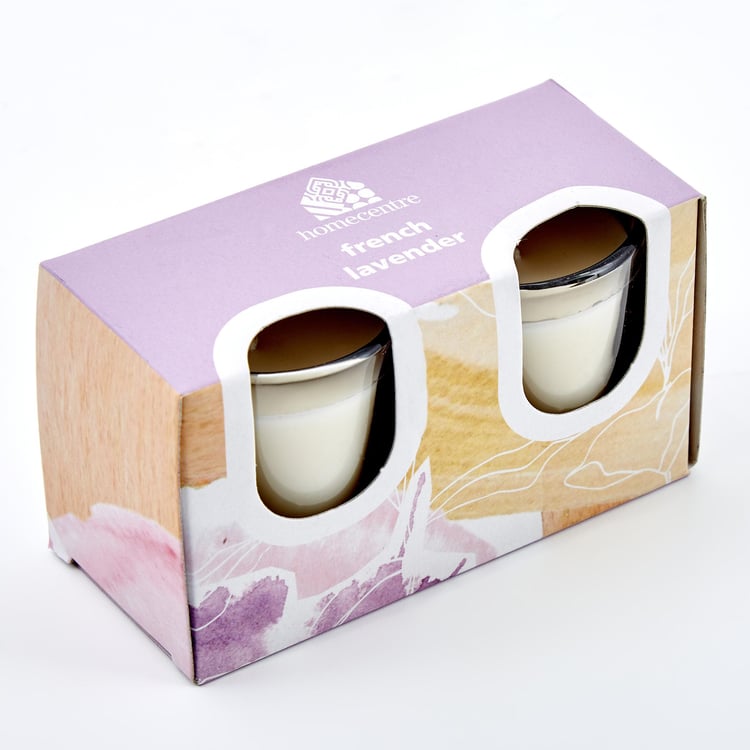 Buy Corsica Set of 2 French Lavender Scented Votive Candles from Home