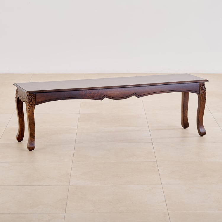 (Refurbished) Victoria Mango Wood Dining Bench - Brown