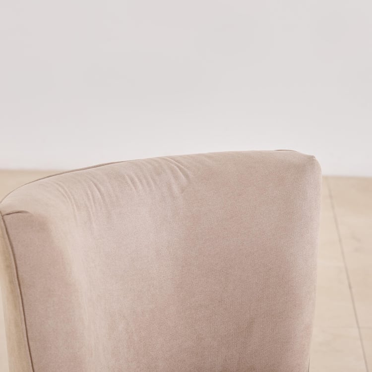 (Refurbished) Noa Fabric Swivel Accent Chair - Beige