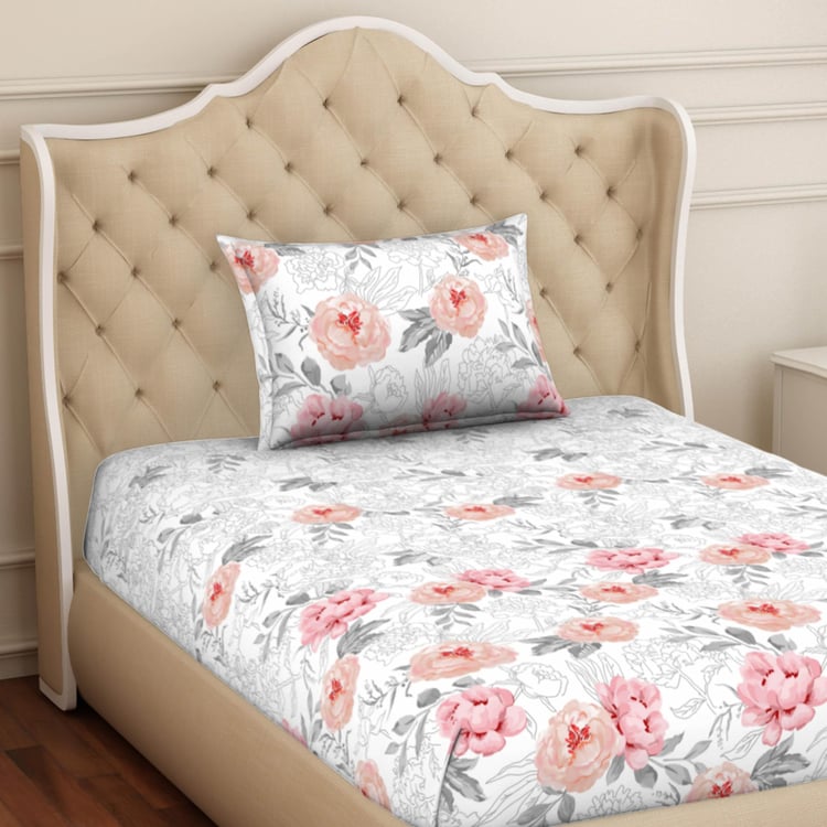 SPACES Adonia Cotton 144TC Printed 2Pcs Single Bedsheet Set