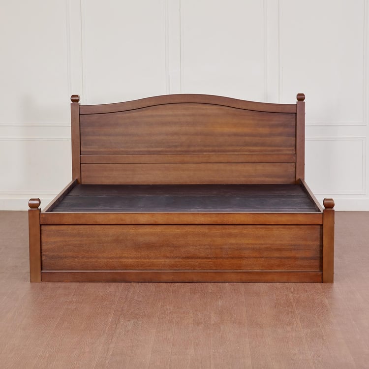 Cleopatra Solid Wood Queen Bed - Brown