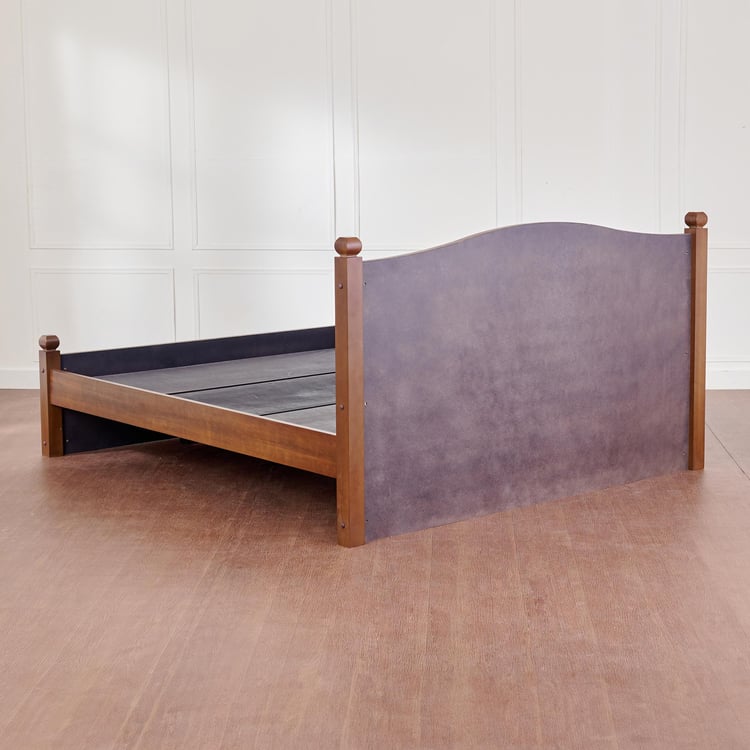 Cleopatra Solid Wood Queen Bed - Brown