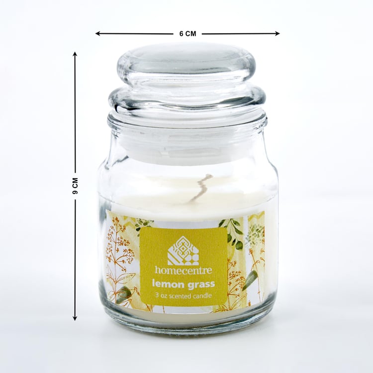 Corsica Lemon Grass Scented Jar Candle with Lid