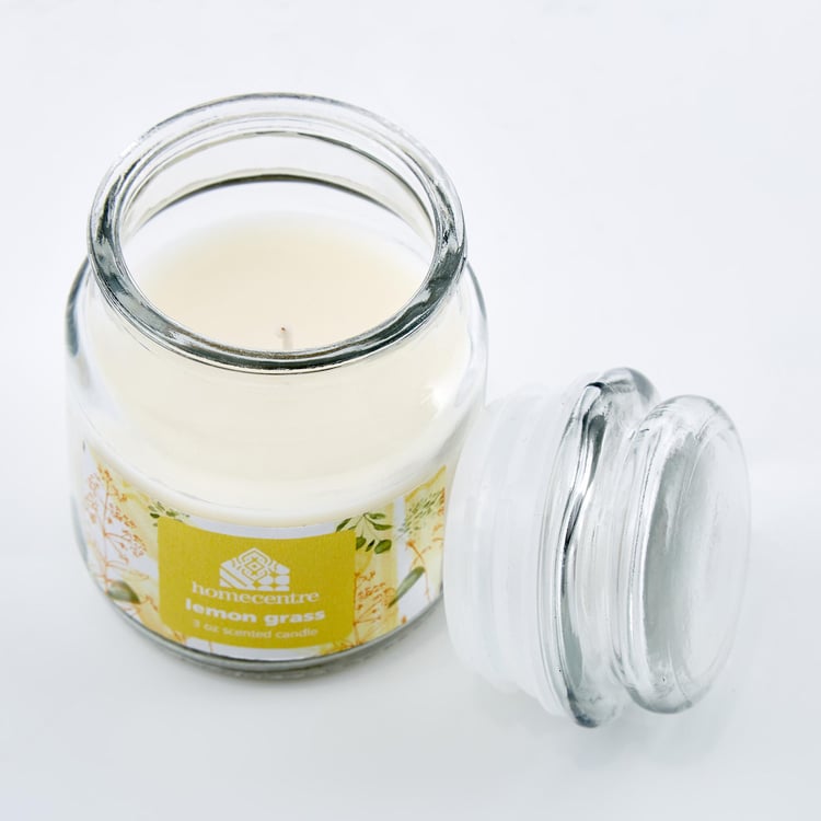 Corsica Lemon Grass Scented Jar Candle with Lid