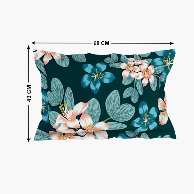 WELSPUN Shimmer Cotton Floral Printed 2Pcs Single Bedsheet Set