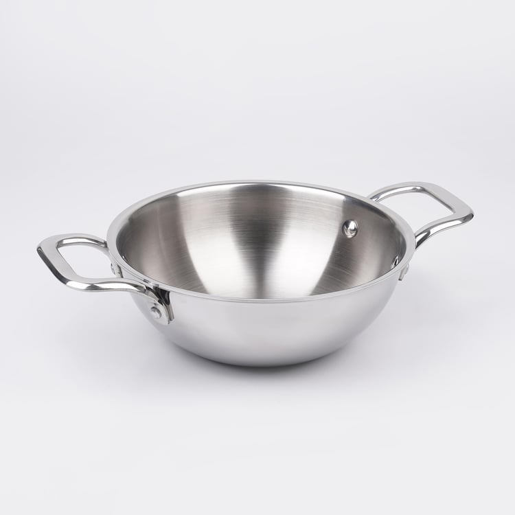 Valeria Carin Stainless Steel Kadhai with Lid - 1.6L