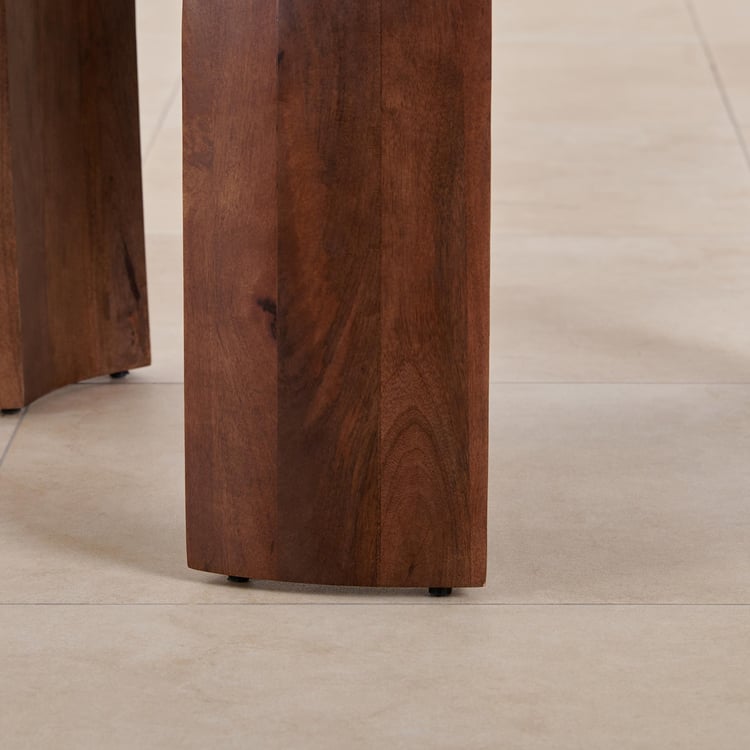 Abby Marble Top Coffee Table - Brown